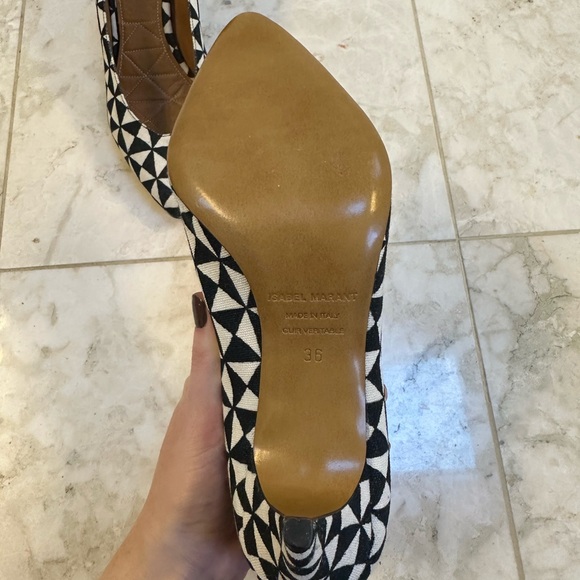 NWOT Isabel Marant Geometric Print Heels - Picture 5 of 6